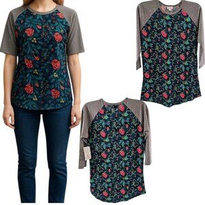 Lularoe RANDY Women's Floral Print Top - Size Small NWT